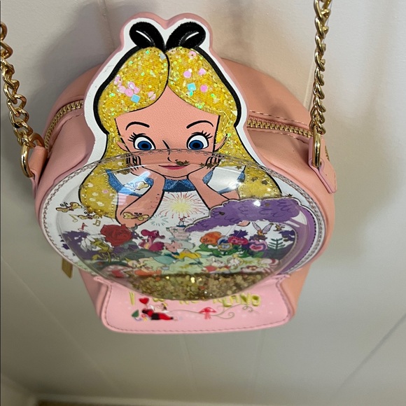 Danielle Nicole Disney Love Alive in Wonderland Magical Snowglobe Crossbody Bag - Picture 10 of 12